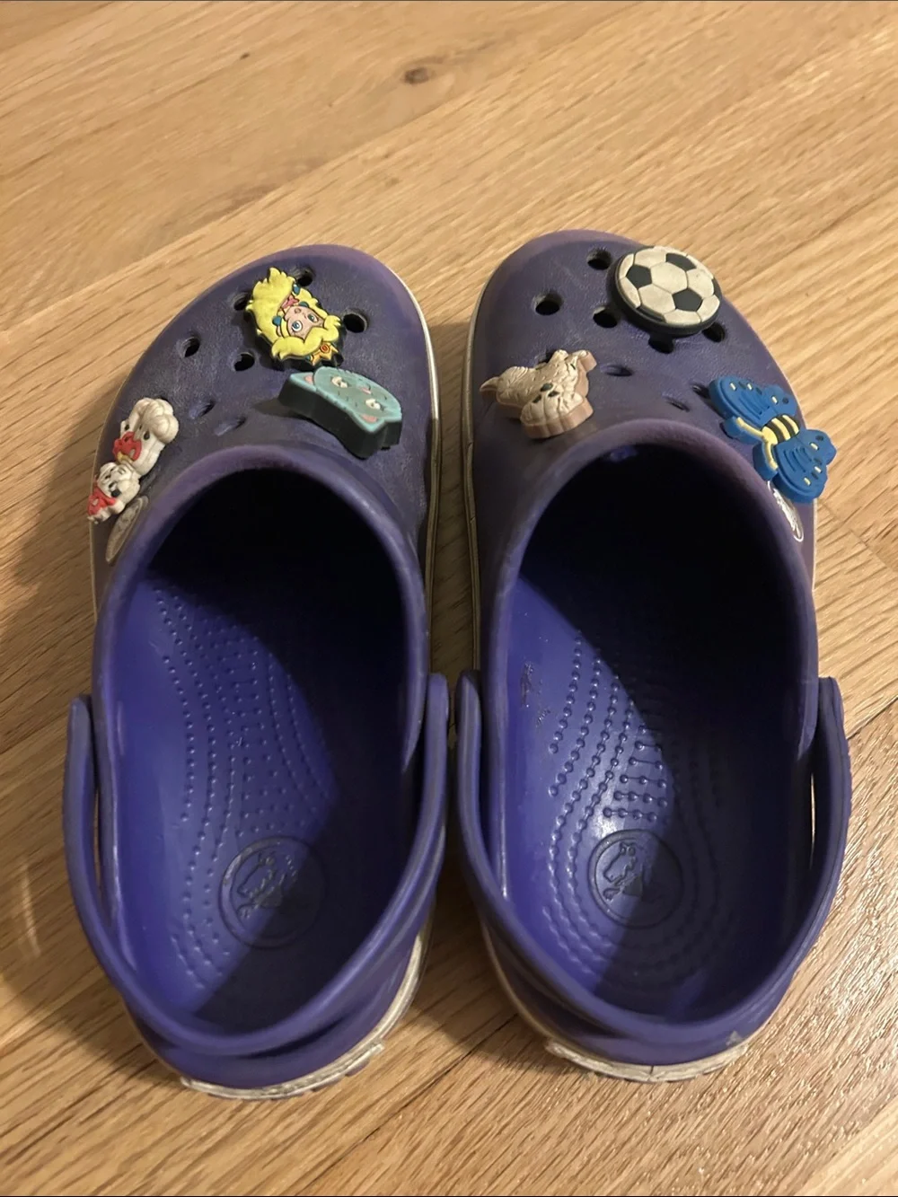 CROCS Kids Purple Slip-On Clogs with Fun Charms